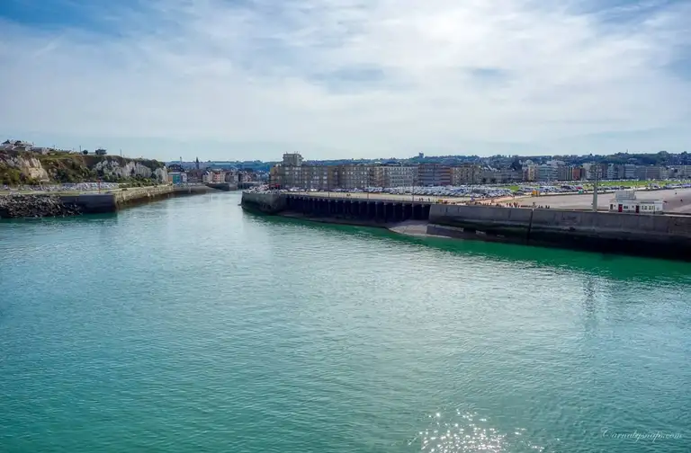 Arrival in Dieppe harbour