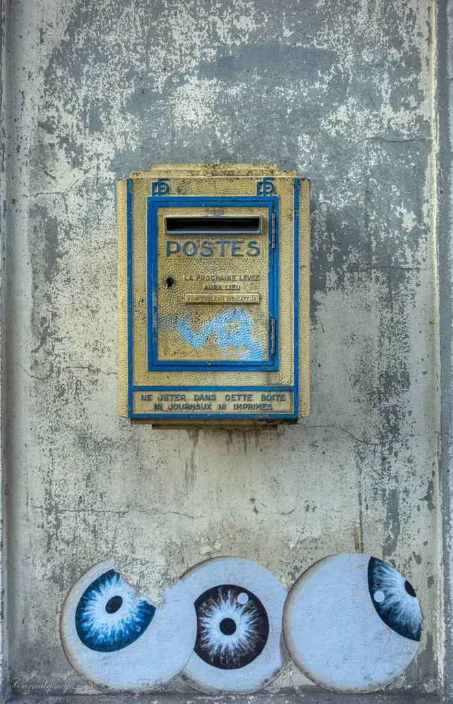 One of original post boxes France's postal service company 'La Poste' - with added street art!