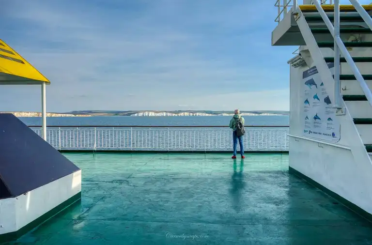 A great view of the Seven Sisters, Sussex as we leave the British coastline