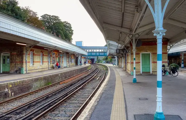  Arrival at Lewes railway station c.1889 (from Clapham Junction), only a short hop to my nights stay at Newhaven before taking the ferry to France the next day - and it's pronounced 'Lewis' not 'Lewes' as I was corrected on a few occasions!