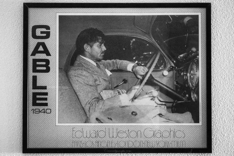  Cool Clark Gable print in my Rouen hotel room