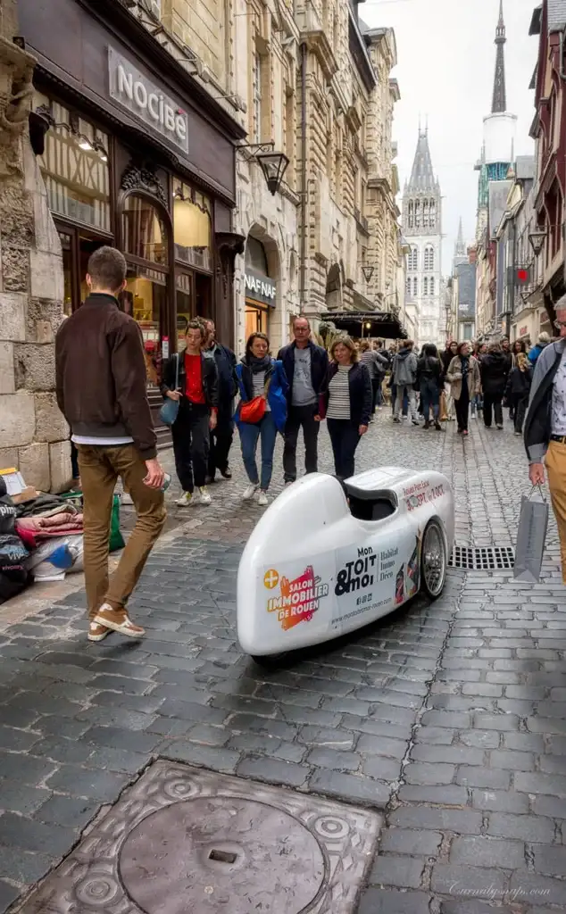 Whilst walking through the streets of Rouen I saw this strange cycling vehicle - it was for some kind of promotion but I couldn't work out for what, cool ride though!