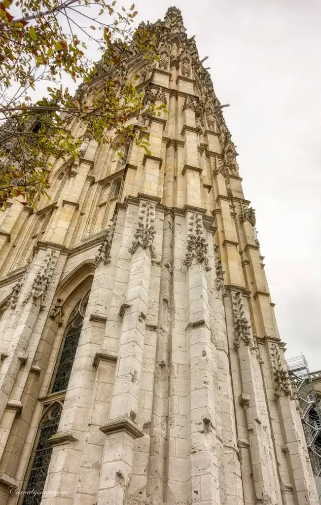  You can see the bullet/shrapnel holes made to Rouen Cathedral during World War II although the cathedral was mostly protected thanks to the authorities taking precautions before the bombing raids