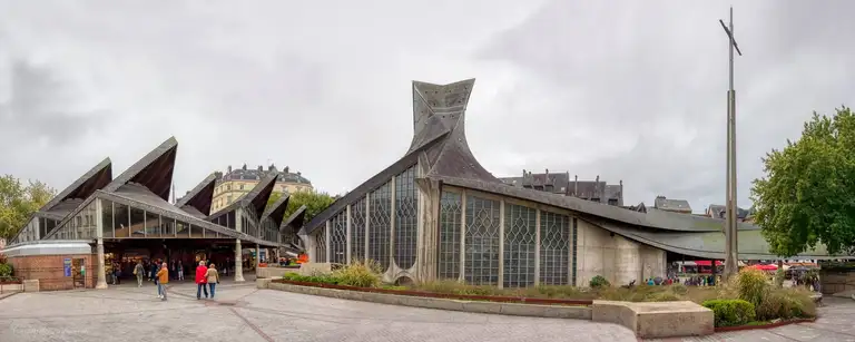 The Église Sainte-Jeanne-d'Arc (St Joan of Arc's Church) in Rouen, completed in 1979 in the place where Joan of Arc was burned at the stake for heresy in 1431