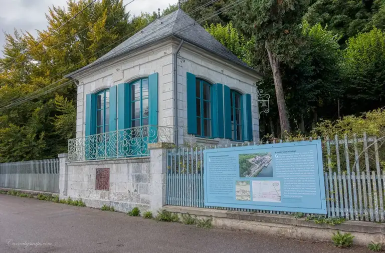 This garden pavilion (c.1844) of the is the only part that remains of the family Flaubert property lived in by the French novelist Gustave Flaubert for 35 years