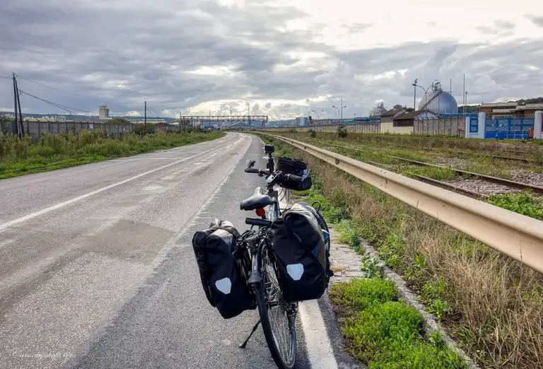 I take a pause to take in the industrial area of Petit-Couronne