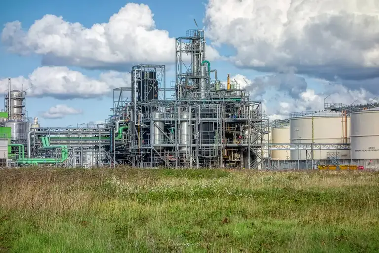 Oil refineries, light industry and forestry areas of Petit-Couronne