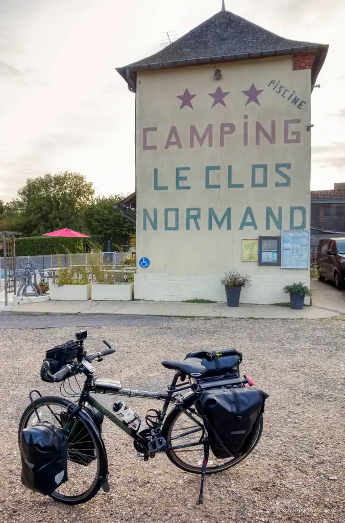 Arrival at my campsite in Bourg-Achard 'Camping le Clos Normand'