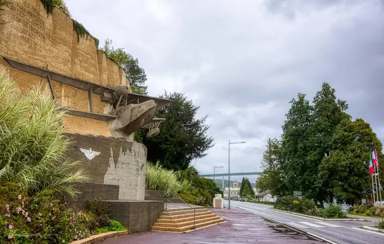 The impressive memorial of the 'Latham 47'