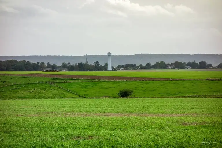  One of the gorgeous views you can see whilst cycling through the French countryside, a water tower reservoir can be seen in the distance