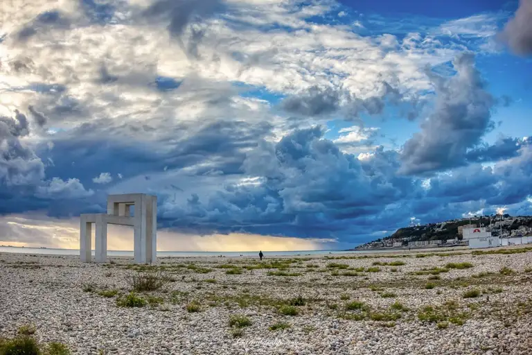  When I arrived at Plage Le Havre I was met with this amazing view of the swirling clouds! I could just look at that view forever (but I knew what was coming - rain!)