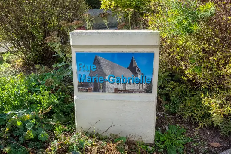  The fanciest street signs I've seen in a village!