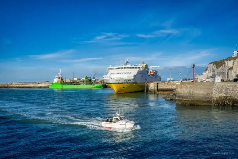  There's the Transmanche ferry I'm going to be catching at 11.00 am from DFDS Dieppe Ferry port, the 'Seven Sisters'