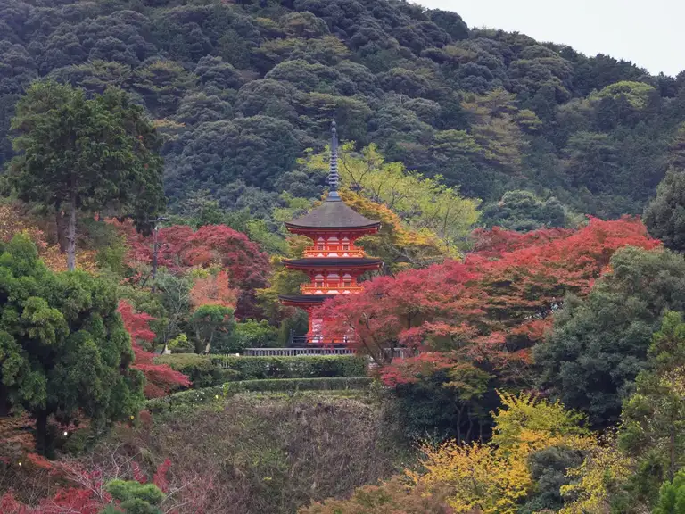 Koyasu Pagoda Autumn Colors Kitomizu dear Temple, Kyoto