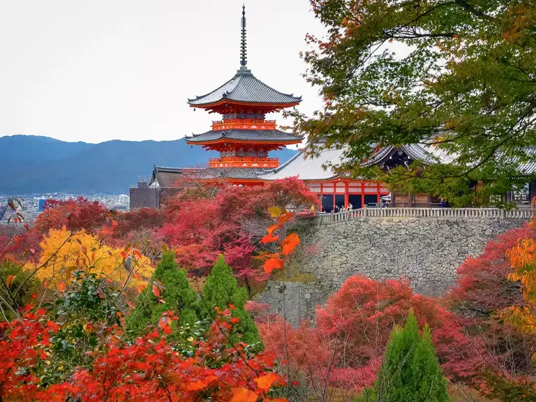 Sanjunoto in Autumn Colors Kitomizu dear Temple, Kyoto