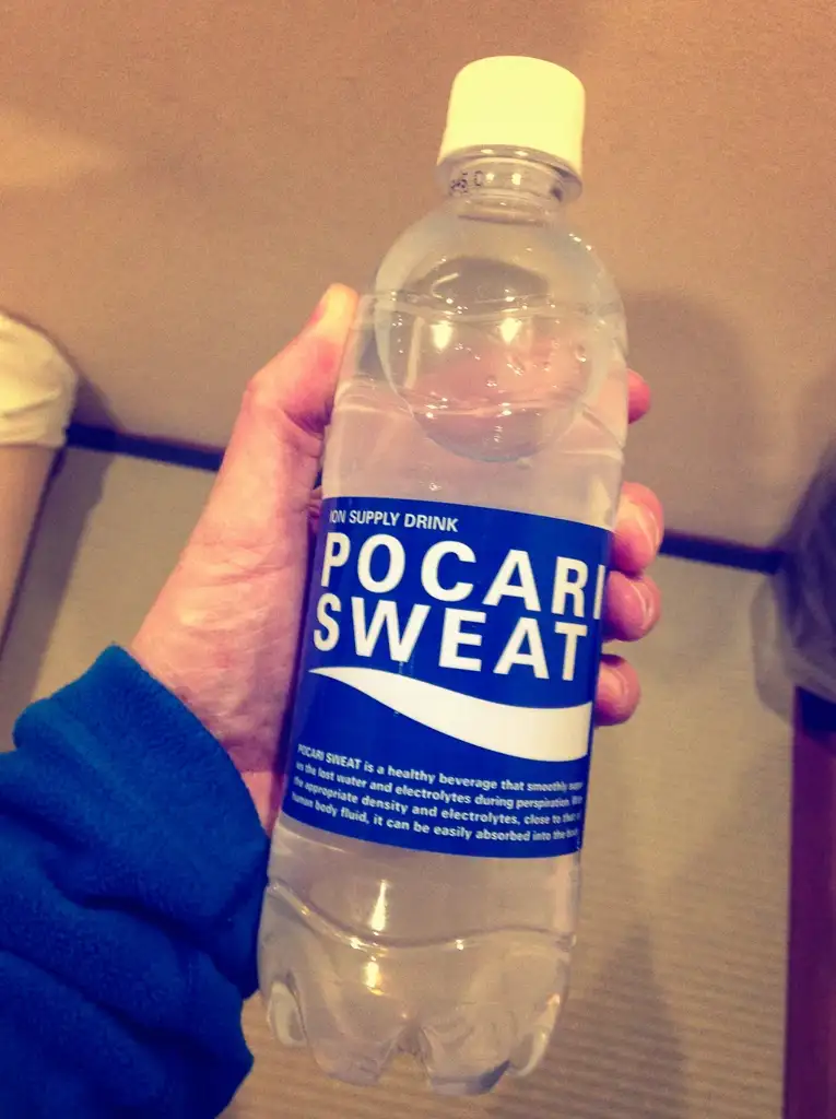 Some Pocari Sweat energy drink to start me off for the day, Kyoto