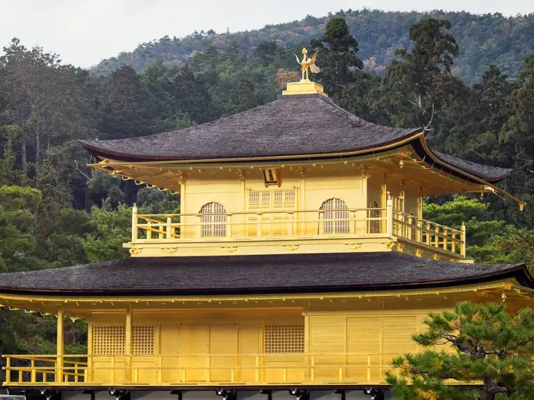  Close up of the Golden Pavilion at Kinkaku ji Kyoto