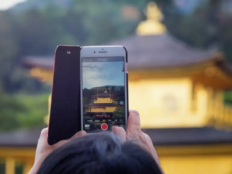Mobile madness at Kinkaku ji Kyoto