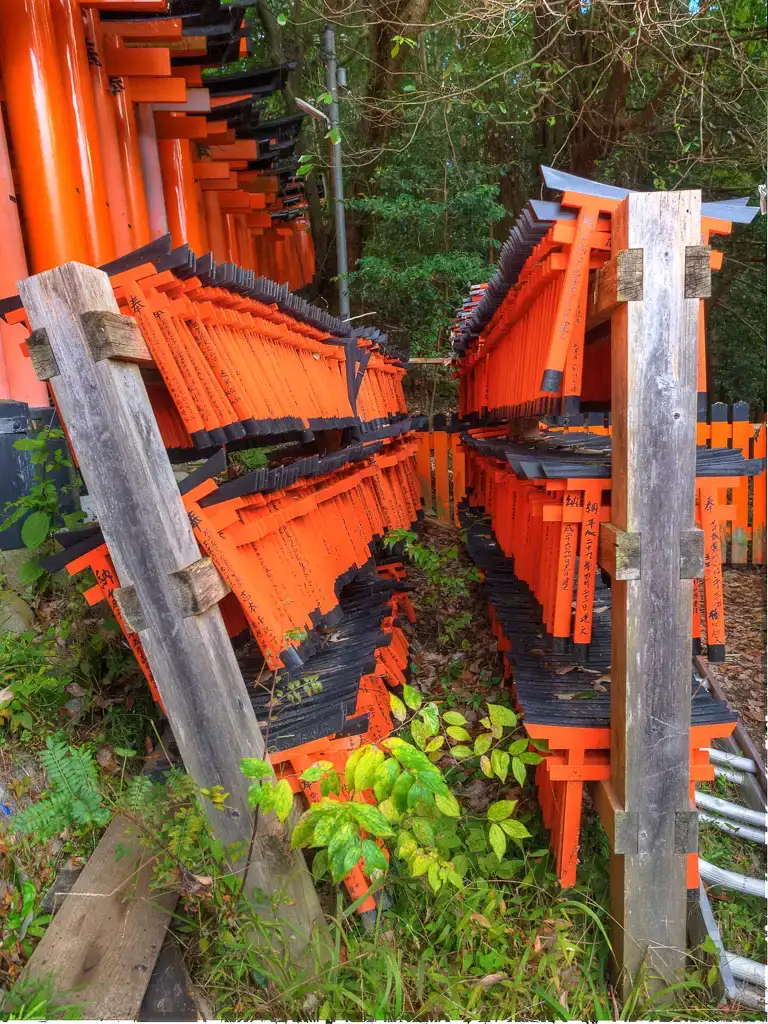 Miniature torii gates ready to be donated to the shrines in Fushimi Inari Taisha Kyoto