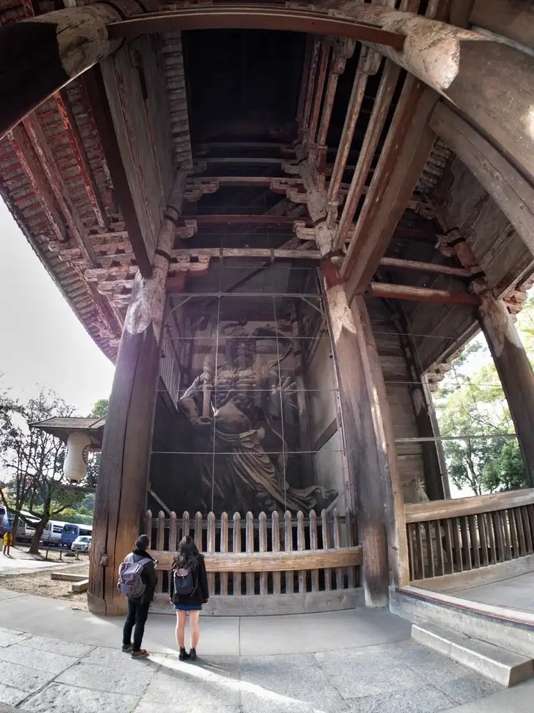 One of the two Kongo Rikishi at The Great South Gate in Tōdai ji 8.4 meters in height Nara