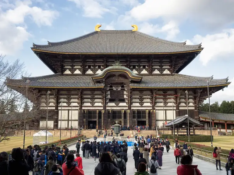 Todaijis main hall the Daibutsuden the worlds largest wooden building Nara