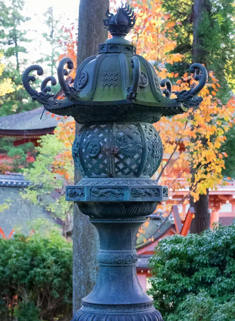  Bronze lantern in the grounds of Kasuga taisha Nara
