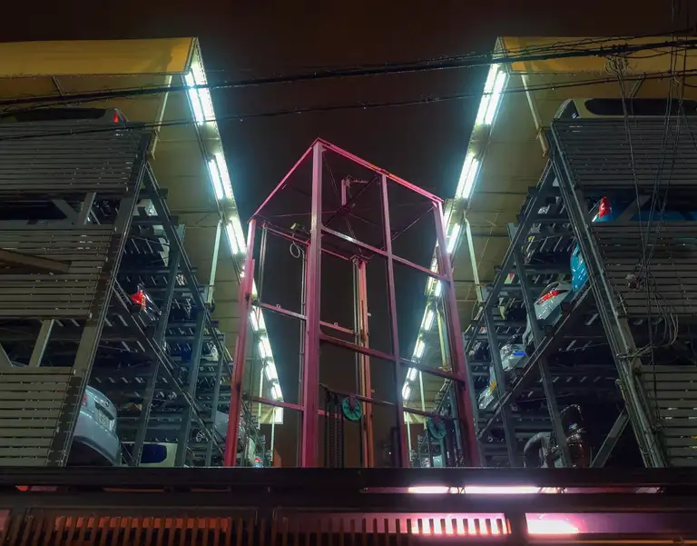  Automated Car Parking found in a back street of Gion Kyoto