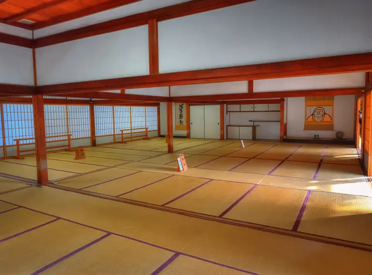 The tatami floors of the Main Hall in Tenryu ji Arashiyama