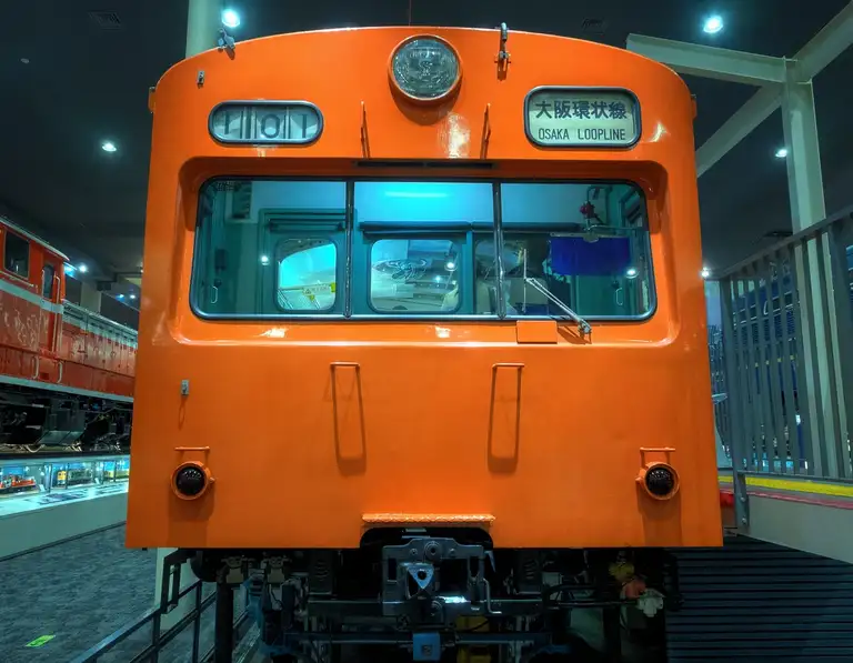 KUHA103 1 commuter train manufactured in 1964 at the Kyoto Railway Museum Kyoto