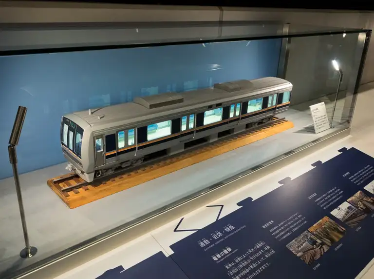 Model commuter train at the Kyoto Railway Museum Kyoto