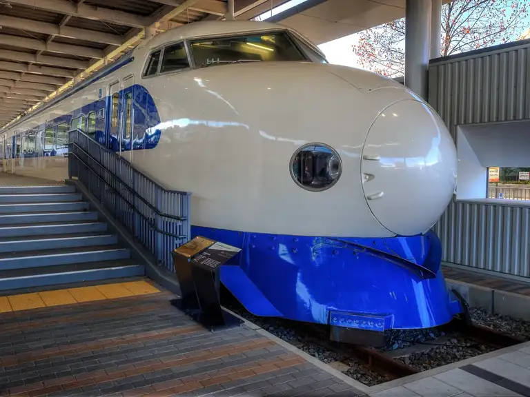  The very first Shinkansen the 0 21 1 that started service in 1964 at the Kyoto Railway Museum Kyoto