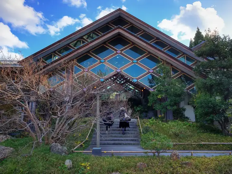 Entrance to Suzaku no Niwa night illuminations Kyoto