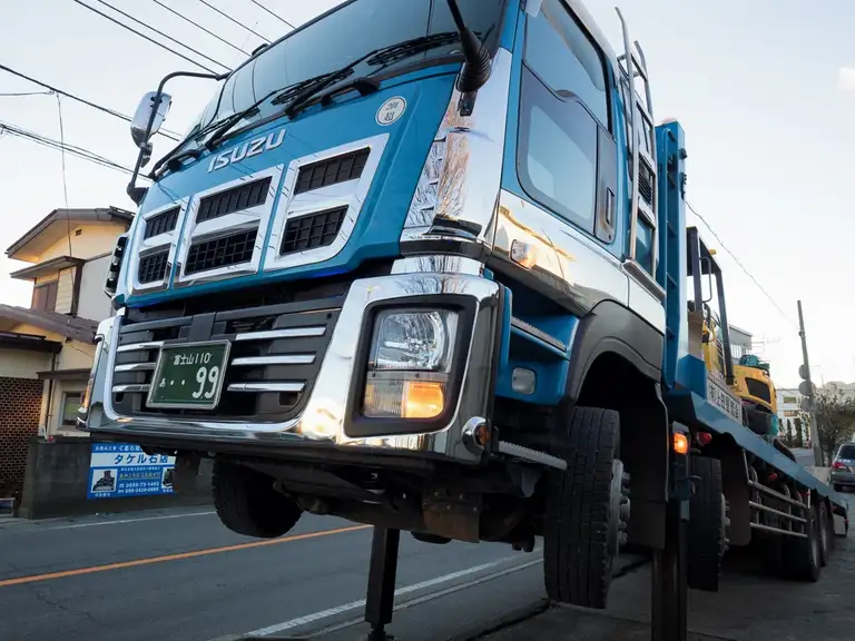 Big tow truck I passed on the streets of Lake Kawaguchi Lake Kawaguchi