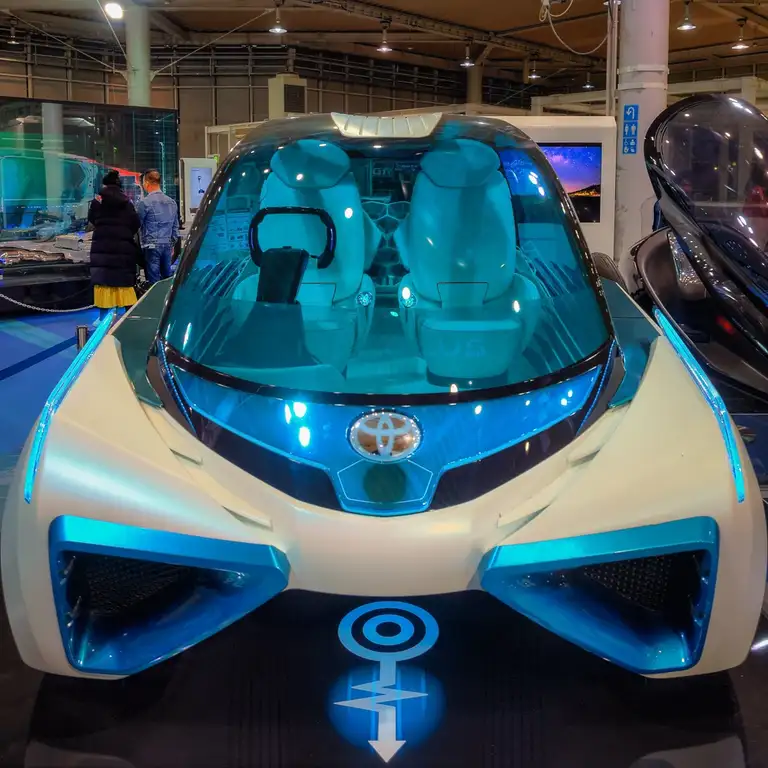 Hybrid and futuristic concept car 01 at Mega Web Toyota City Showcase Odaiba