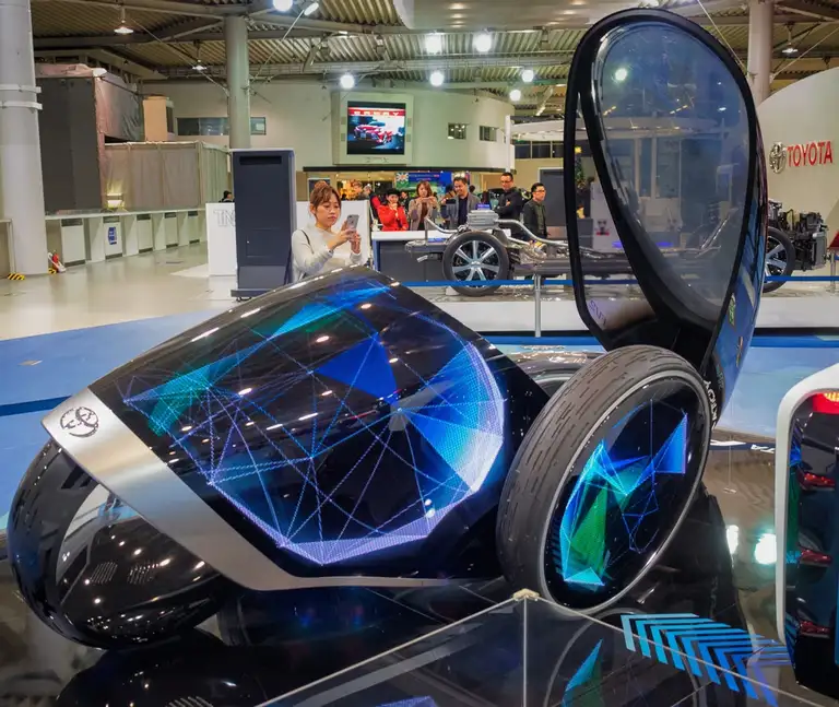  Great lighting on this futuristic concept vehicle at Mega Web Toyota City Showcase Odaiba