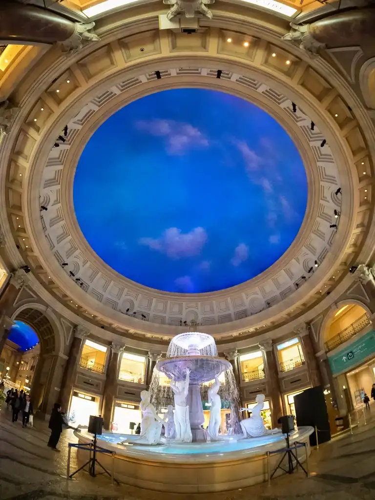 Grand ceiling inside VenusFort shopping mall Odaiba