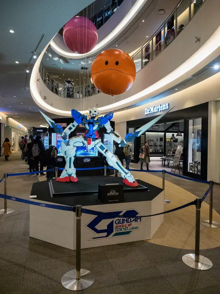 Mini Gundam inside Divercity Tokyo Plaza shopping mall Odaiba