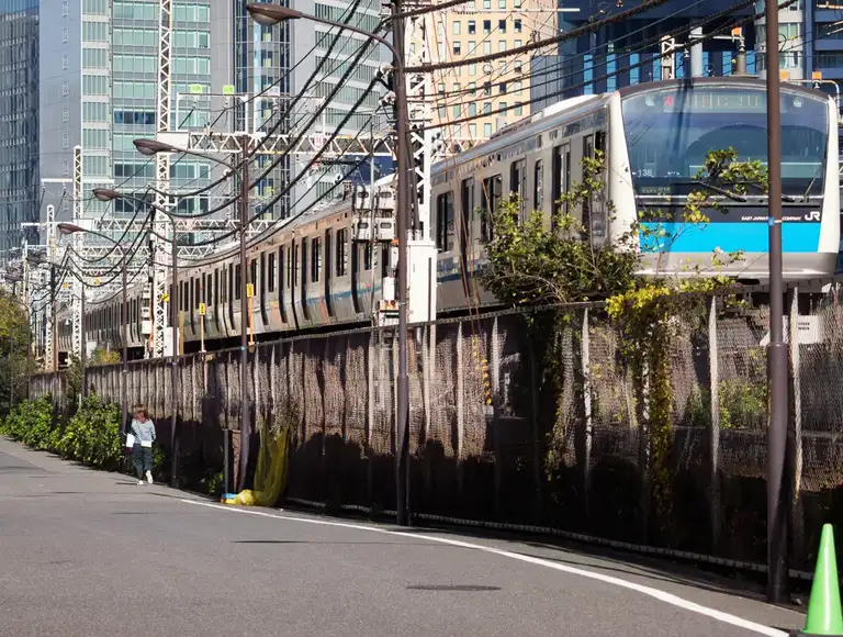 JR East commuter train passing Minato