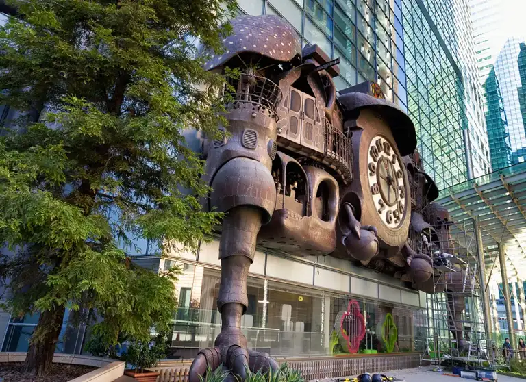 The Giant Ghibli Clock has be likened to something out of Howl’s Moving Castle Shiodome