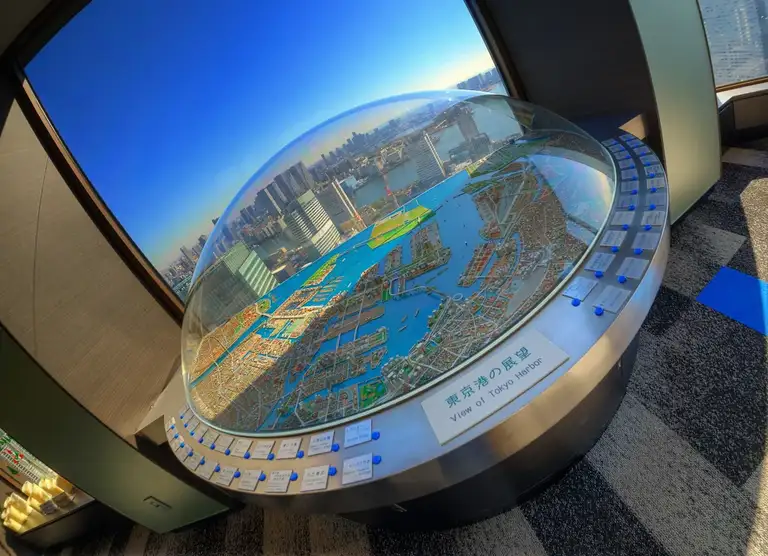 Scale model of Tokyo Harbor at the Seaside Top Observatory at the World Trade Center Minato
