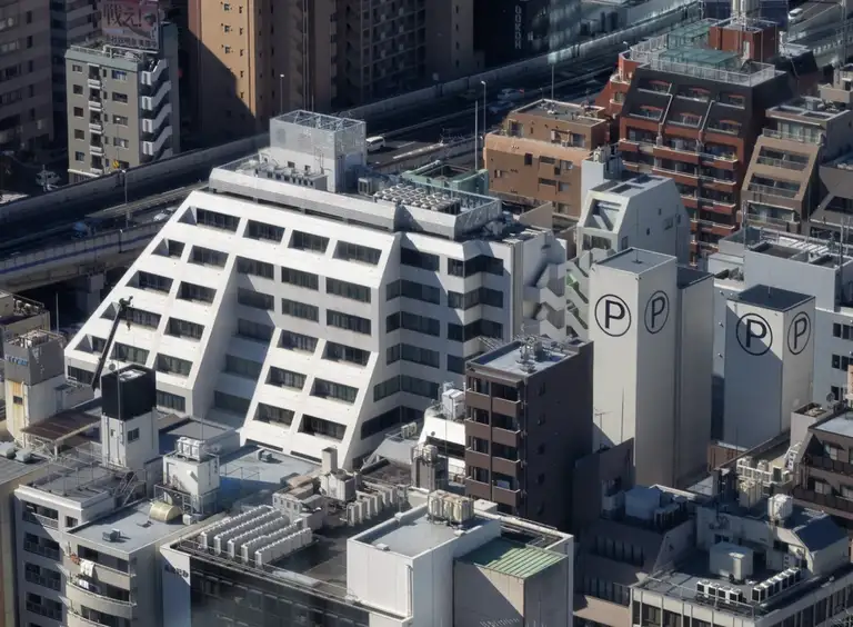  Blade Runner type building from the view at the Seaside Top Observatory at the World Trade Center Minato