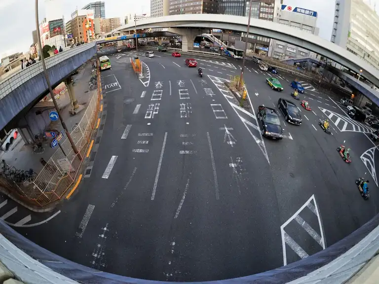  Underpass at Uneo with Mario Go Karts zipping through Ueno