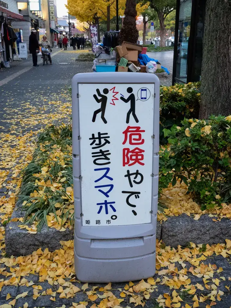 Look where your going whilst on the mobile phone Himeji