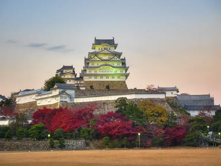 The magnificent Himeji Castle at dusk Himeji