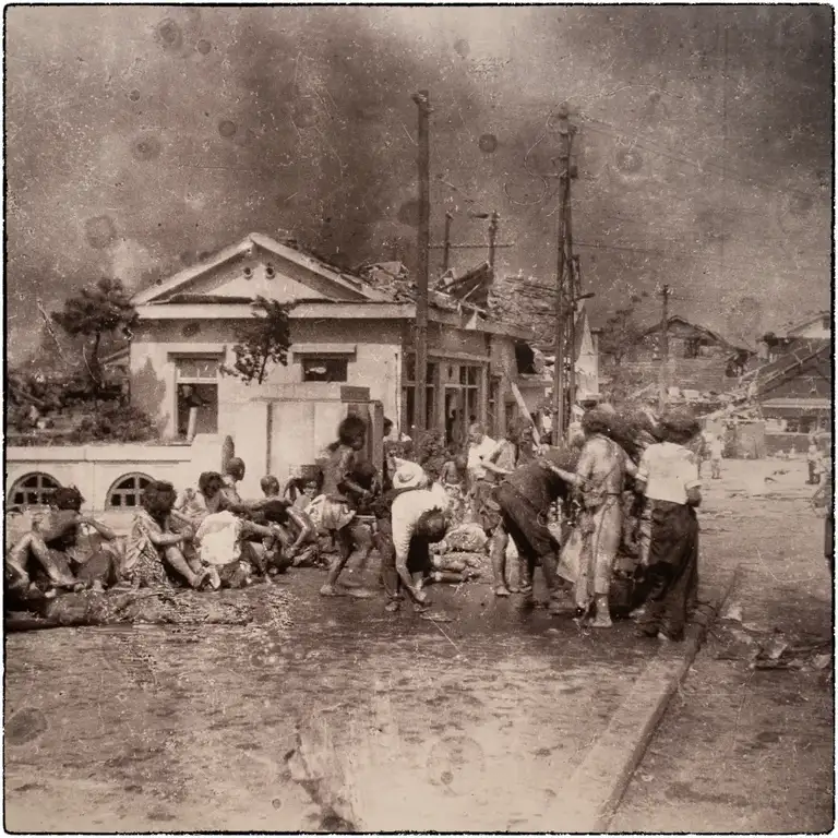 Yoshito Matsushiges photograph taken immediatey after the Atomic Bomb dropped on Hiroshima Hiroshima Peace Memorial Museum Hiroshima