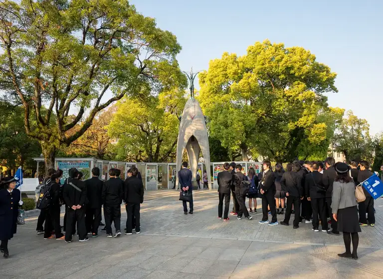 The Childrens Peace Monument a monument for peace to commemorate Sadako Sasaki and all the children who died in the Atomic bombing Hiroshima