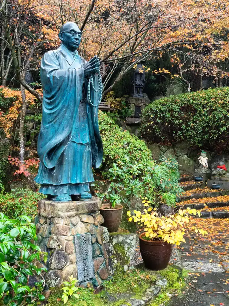Buddhist Monk statue Daisho in Temple Miyajima Island