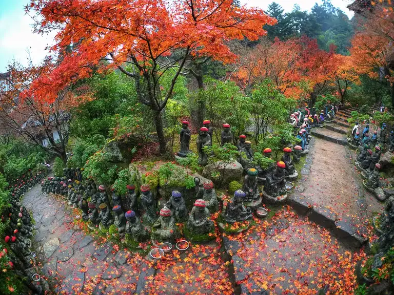 The 500 disciples of Shaka Nyorai each one with a unique facial expression Daisho in Temple Miyajima Island