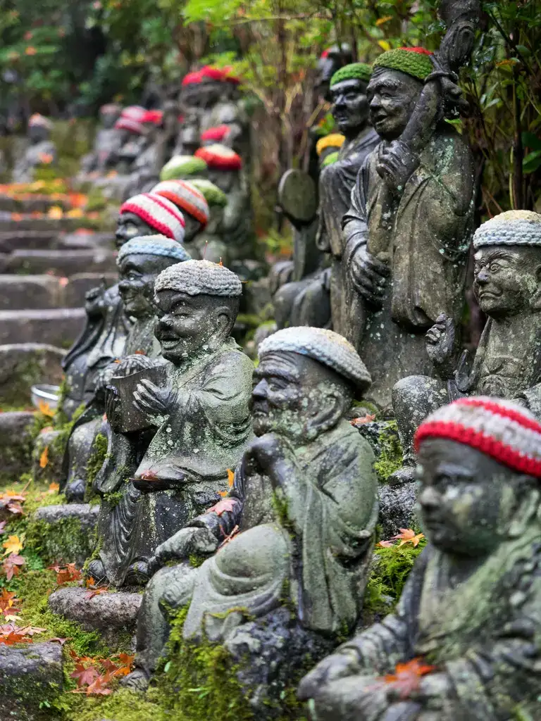 Side view of The 500 disciples of Shaka Nyorai Daisho in Temple Miyajima Island